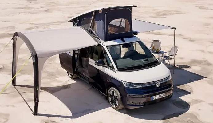 Представлен Volkswagen California: дом на колесах с палаткой на крыше и электроплитой