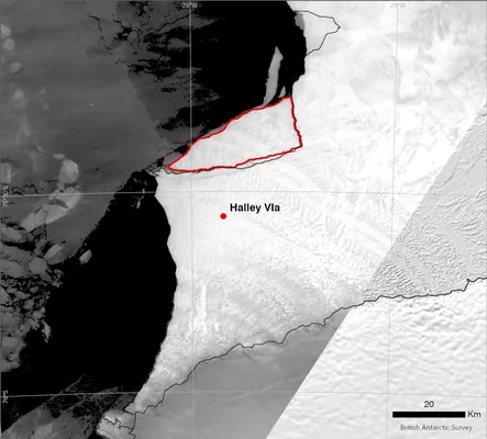 Antarktidadaky buzlukdan şäheriň ululygyndaky aýsberg döwlüp aýryldy