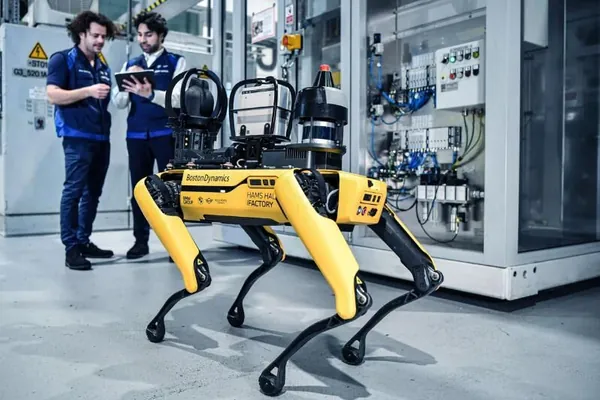 Новый сотрудник BMW: робот-пёс SpOTTO контролирует сборку двигателей
