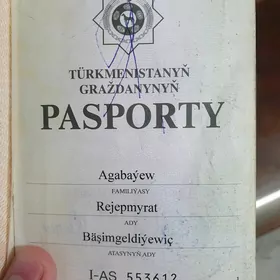 pasport tapylan Agabayew