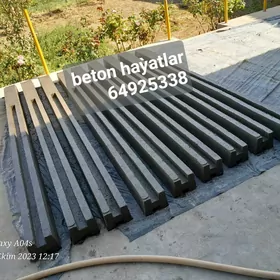 Beton zabor haýatlar