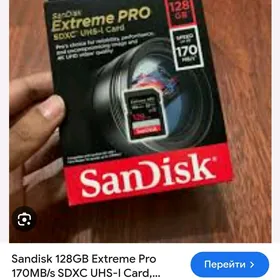 sandisk 128 gb 170 mb+adapter