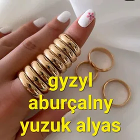 GYZYL ABURÇALNY YUZUK ALŸAS