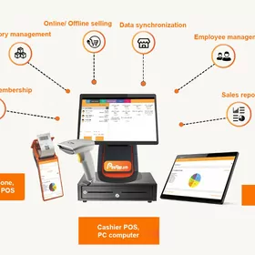 🟩AKHASAP KASSA APARAT BARKOD SKANER CEK PRINTER