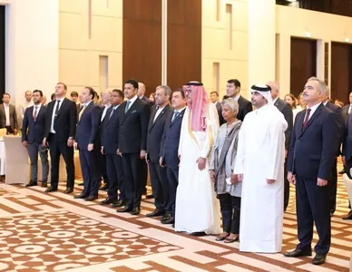 Duşenbede Türkmenistanyň Garaşsyzlyk baýramy mynasybetli resmi kabul edişlik guraldy