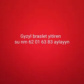 Gyzyl braslet yitiren aylan