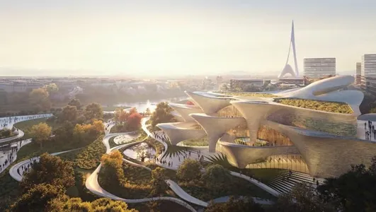 Zaha Hadid býurosy Daşkentde milli äheňleri we futurizmi özünde jemlejek özboluşly ylmy merkez gurar
