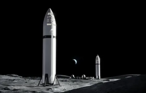 SpaceX kosmonawtlary Aýa äkitjek Starship HLS raketasyny renderlerinde  görkezdi