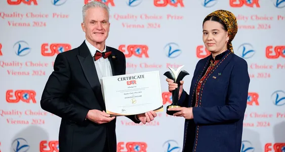 Arkadag şäherine ESQR Quality Choice Prize ýokary hil baýragy gowşuryldy