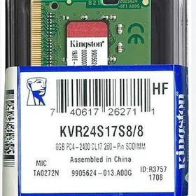  Ram ddr4 8gb-16gb 2400mhz Kingston noutbuk