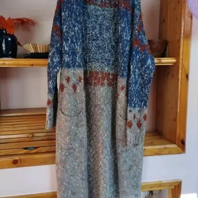 вязаное пальто