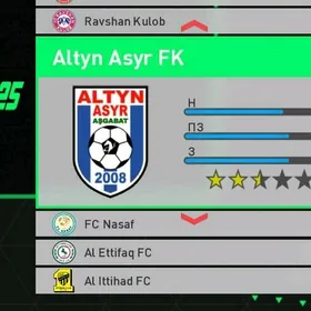 PES 17 Patch 25 FC Altyn Asyr