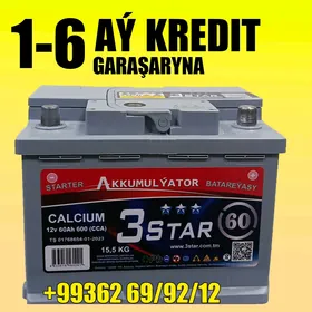 GARAŞARYNA Akumulýator 3 STAR 12V 60AH