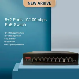 SWITCH POE TSS-LP8EH2EHA 8 PORT + 2 UPLINK 10/100M