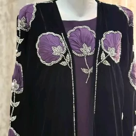 Abaya arabyski Swarovski gaşly