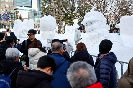 Ýaponiýada gar festiwaly başlady