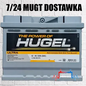 📢 AKUMULÝATOR 🛑 HUGEL 12V 62AH