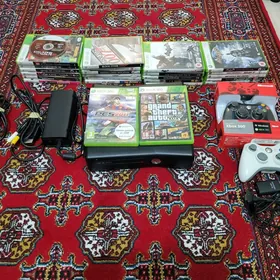 Xbox 360 S 60gb + 2 + 25 игр