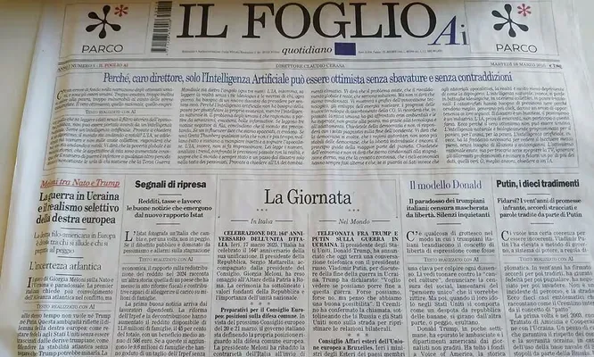 Italiýada dünýäde neýroulgam tarapyndan döredilen ilkinji gazet neşir edildi