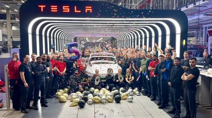 На гигафабрике Tesla в Берлине собрали полумиллионный Model Y 