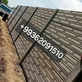 Beton zabor beton haýatlar