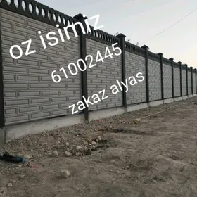 beton zaborlar