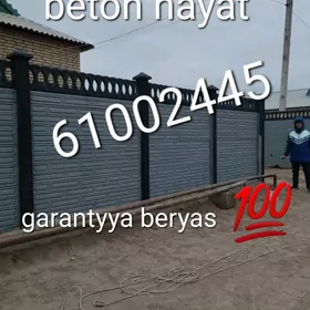 beton zaborlar
