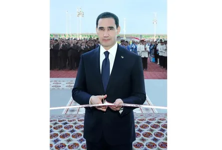 Serdar Berdimuhamedowyň Balkanabat Halkara howa menziliniň açylyş dabarasyndaky çykyşy