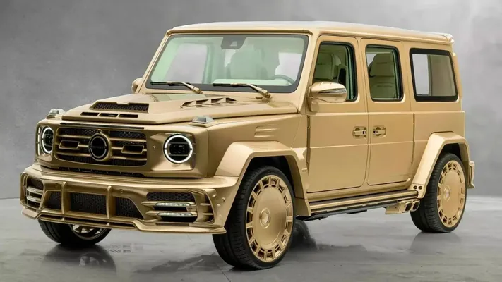 Mansory saýlanmak isleýänler üçin altyn çaýylan G-Class kysymly wnedorožnigini hödürledi