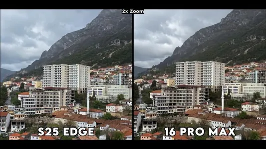 Камеры Samsung S25 Edge и iPhone 16 Pro Max протестировали в одинаковых условиях