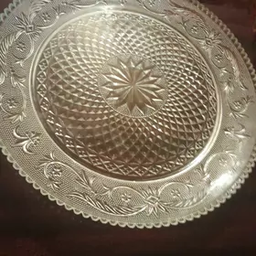 СТЕКЛЯННАЯ ТАРЕЛКА ДЛЯ ТОРТА