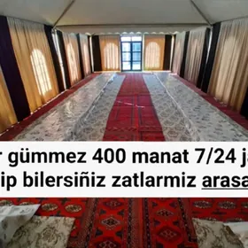 Toÿ palatka hyzmatlary.