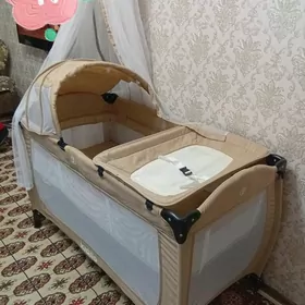 манеж кровать 2в1