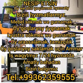 ÖÝ WE OFİS GÖÇÜRMEK WE GURNAMA