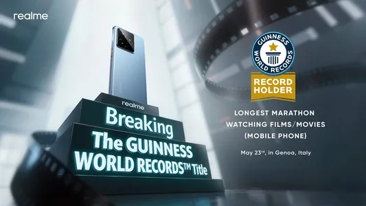 Realme GT 7 вошёл в Книгу рекордов Гиннесса по длительности воспроизведения фильмов