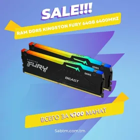 Оперативная Память DDR5 Kingston Fury 6400mhz 64gb