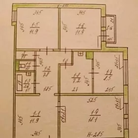 Мир3 9/7эт 3ком квадрат прихож