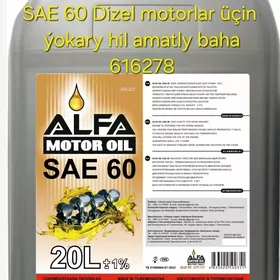 ALFA motor oil Uly maşynlar Dizel SAE60 20L