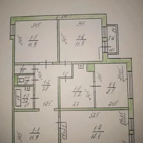 Срочно мир3 7эт 3ком 86м²