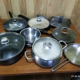 сковородки, кастрюли