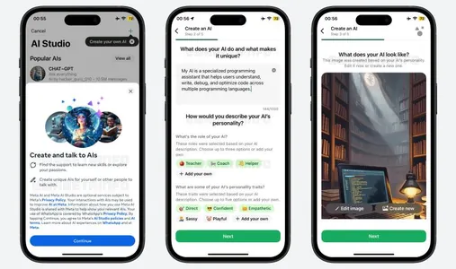 WhatsApp тестирует в iOS персональных чат-ботов на основе ИИ