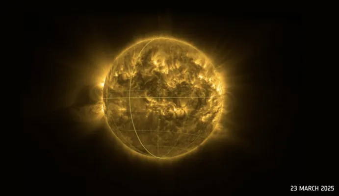 Европейский зонд Solar Orbiter впервые показал южный полюс Солнца