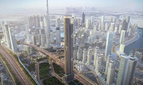 Dubaýda beýikligi 445 metr bolan goşa ýaşaýyş diňi gurlar