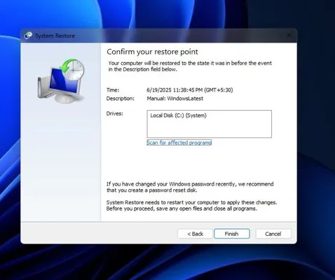 В Windows 11 точки восстановления теперь будут удаляться через два месяца