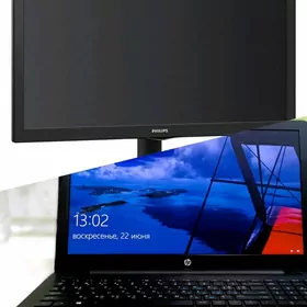 HP noutbuk + monitor Philips