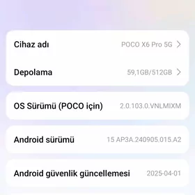 poco x6 pro 12+6 512 5G