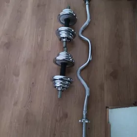 Штанга кривая+гантели