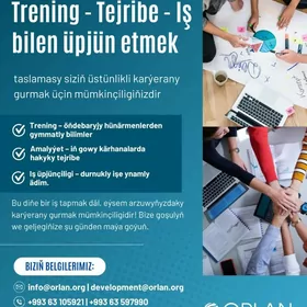 "Trening – Tejribe – Iş bilen üpjün etmek" taslama