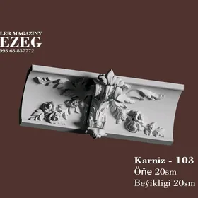 Nagyşly karnizler gips/гипс