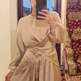 Shelk atlasdan yubka kofta